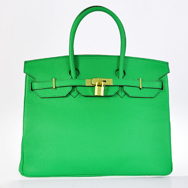 H35BJDGG Hermes Birkin 35CM togo in pelle verde scuro con oro